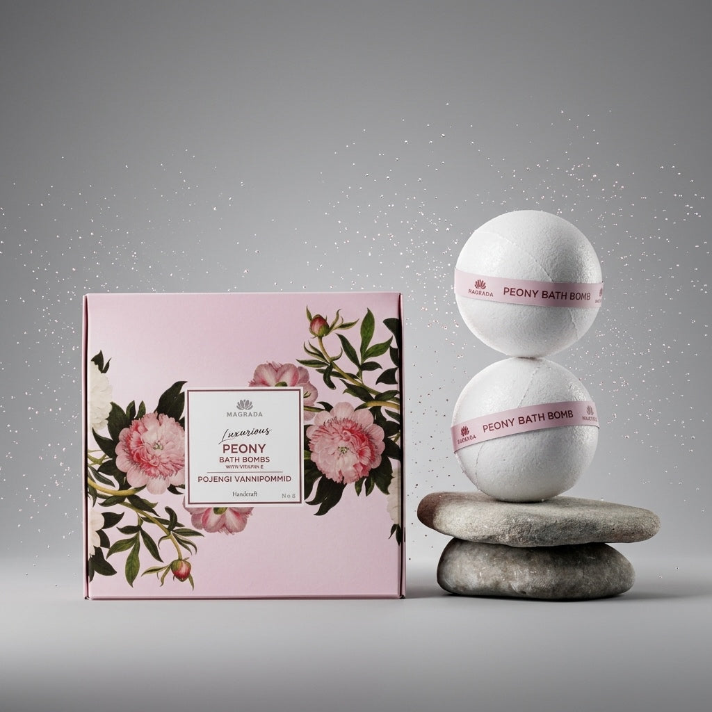 Bombes de Bain Pivoine & Vitamine E — Coffret de 4