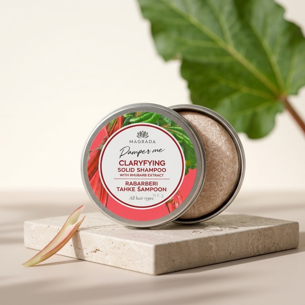 Shampoing Solide Purifiant à la Rhubarbe — 58 g