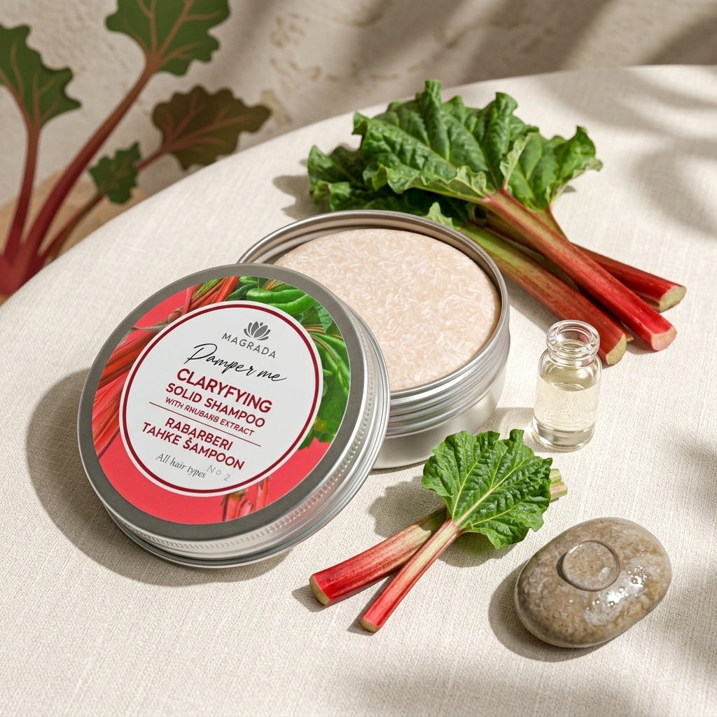 Shampoing Solide Purifiant à la Rhubarbe — 58 g