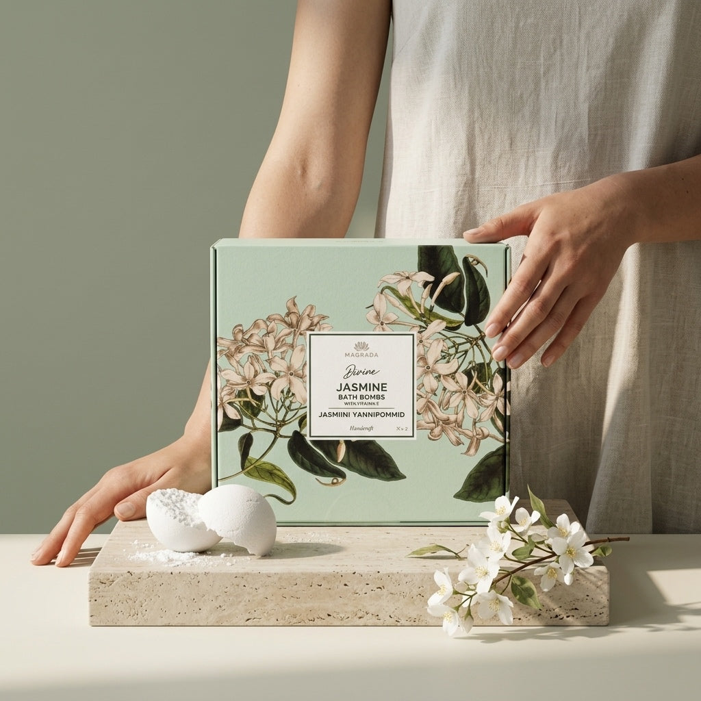 Bombes de Bain Jasmin & Vitamine E — Coffret de 4