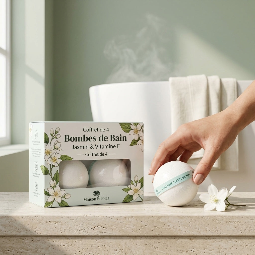 Bombes de Bain Jasmin & Vitamine E — Coffret de 4