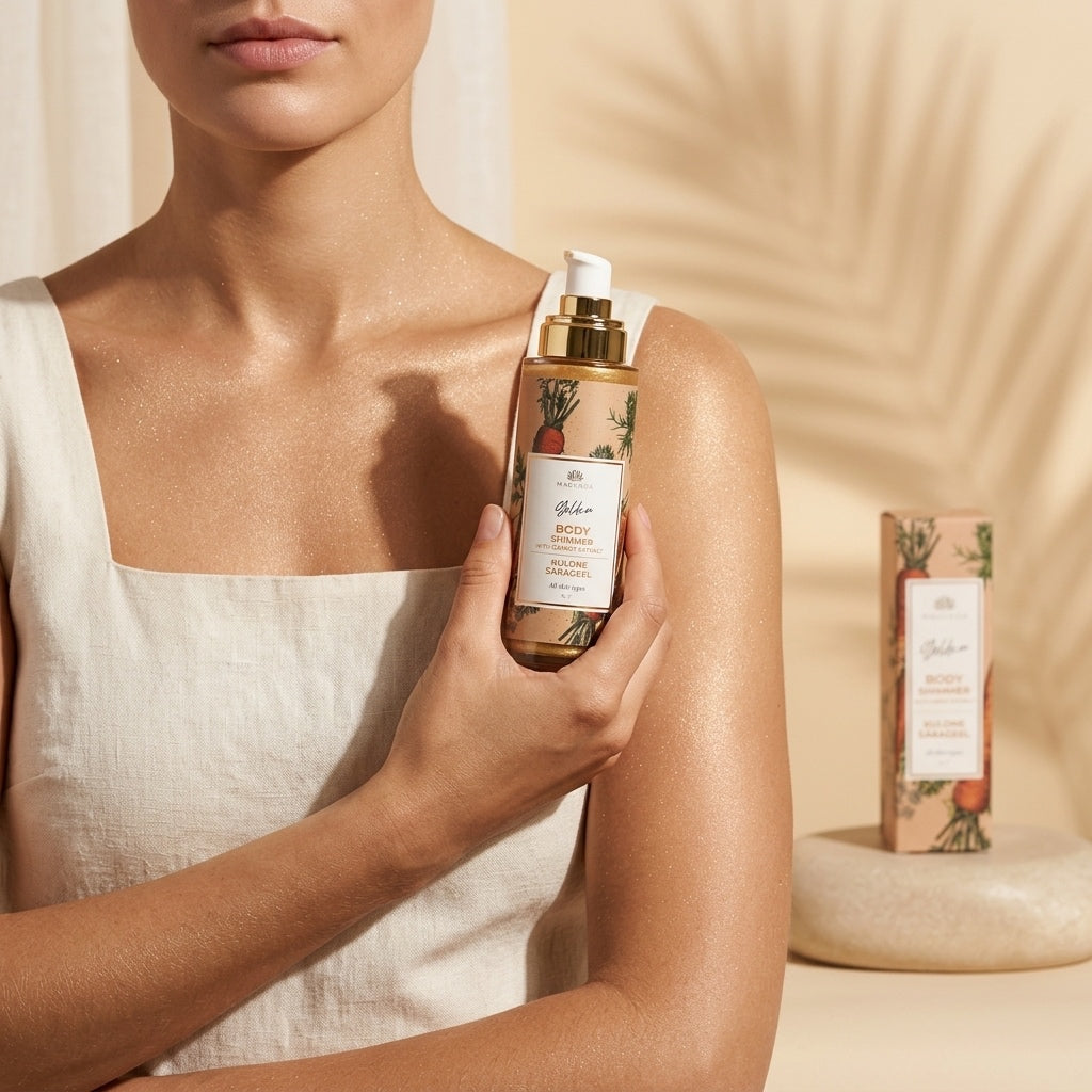 Gel Corps Scintillant Doré à la Carotte — 100 ml