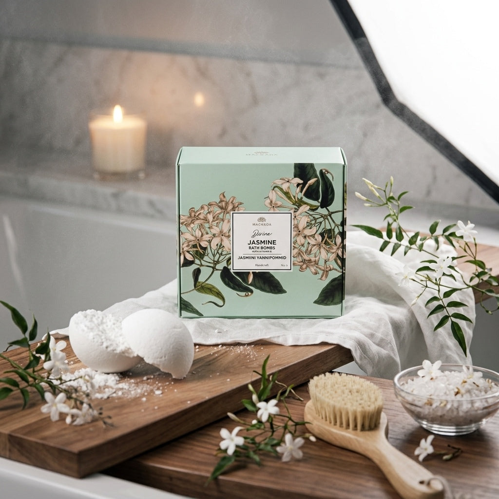 Bombes de Bain Jasmin & Vitamine E — Coffret de 4