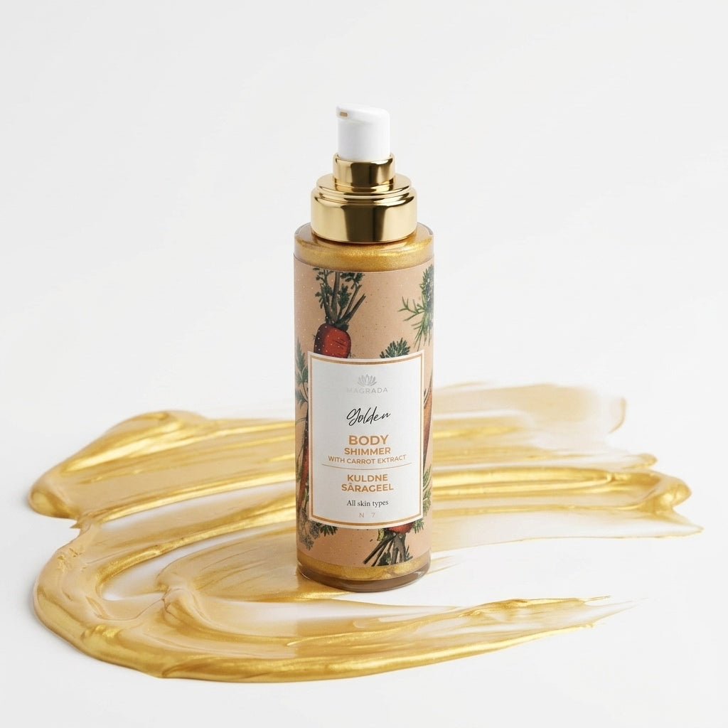 Gel Corps Scintillant Doré à la Carotte — 100 ml
