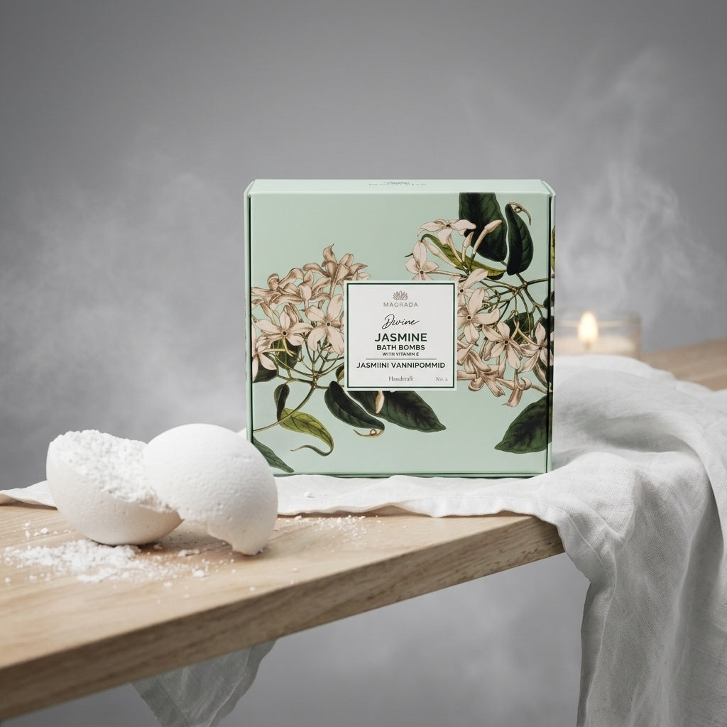 Bombes de Bain Jasmin & Vitamine E — Coffret de 4