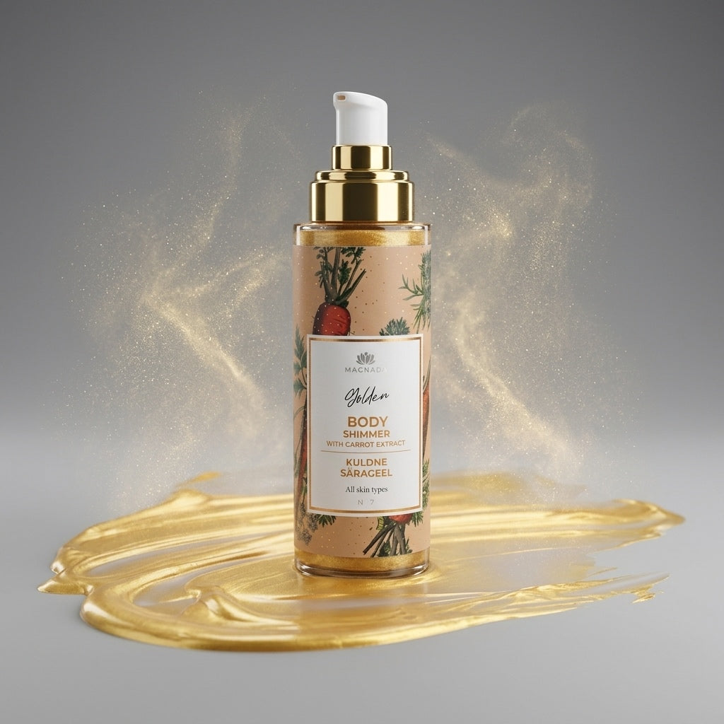 Gel Corps Scintillant Doré à la Carotte — 100 ml