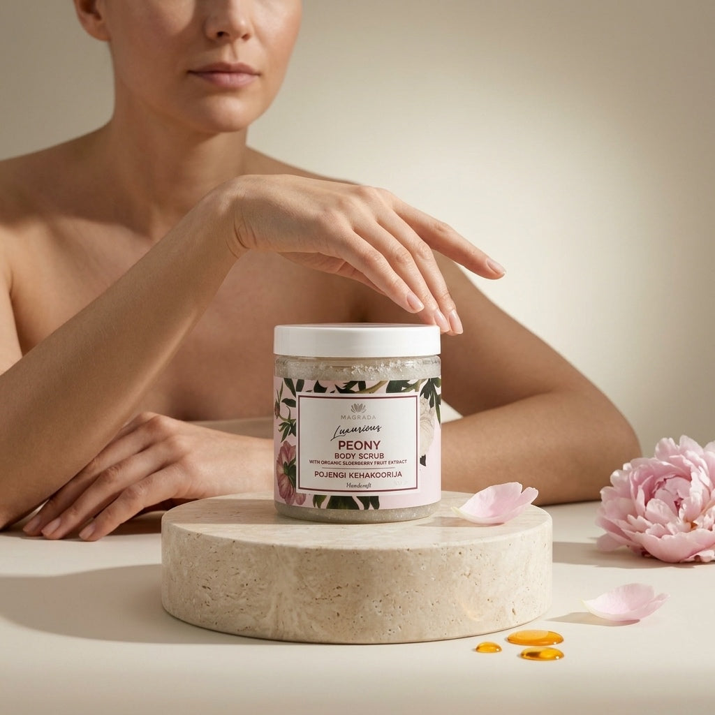 Gommage Corps Pivoine & Huiles Végétales — 250 ml