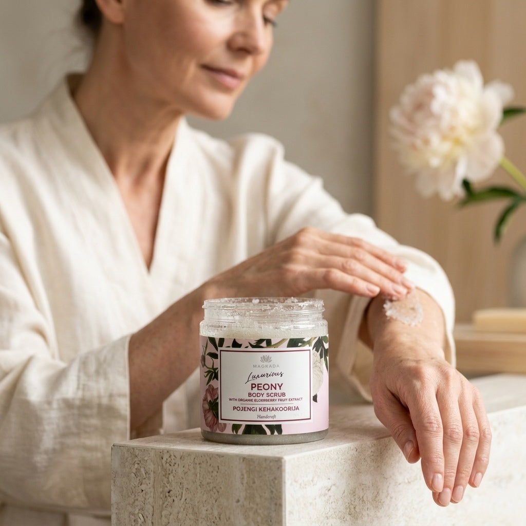 Gommage Corps Pivoine & Huiles Végétales — 250 ml