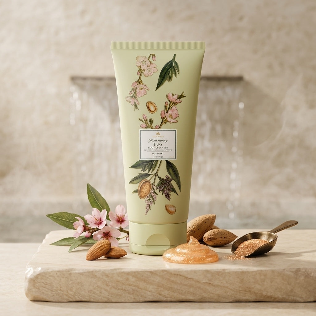 Gel Douche Scintillant Lauren — Concombre, Pistache & Santal, 200 ml