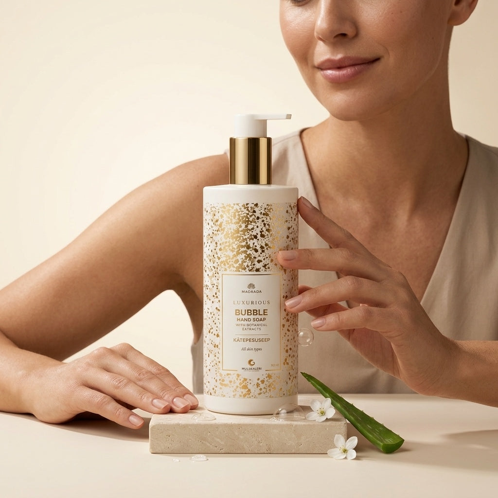 Gel Lavant Mains BUBBLE à l’Aloe Vera & Fleurs Blanches — 400 ml