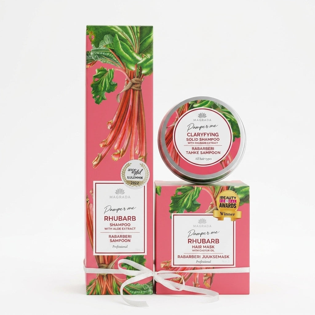 Coffret Cheveux Hydratation Intense à la Rhubarbe