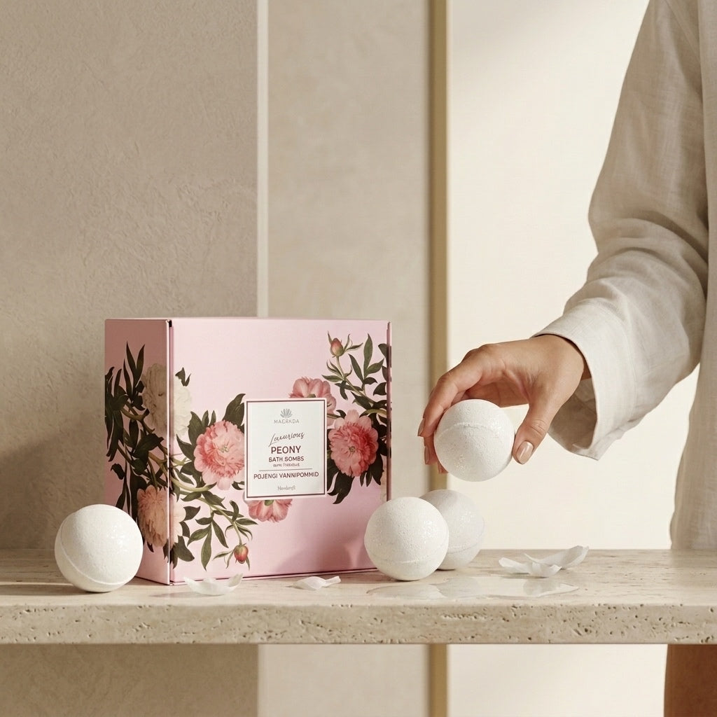 Bombes de Bain Pivoine & Vitamine E — Coffret de 4