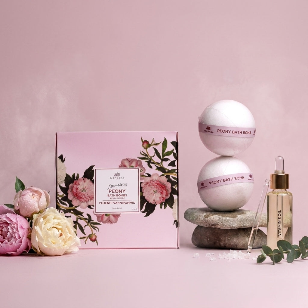 Bombes de Bain Pivoine & Vitamine E — Coffret de 4