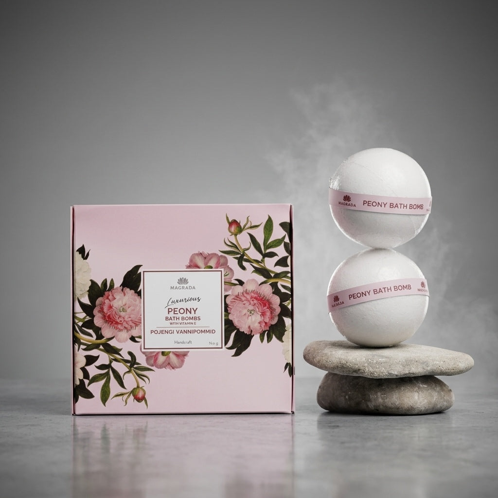 Bombes de Bain Pivoine & Vitamine E — Coffret de 4