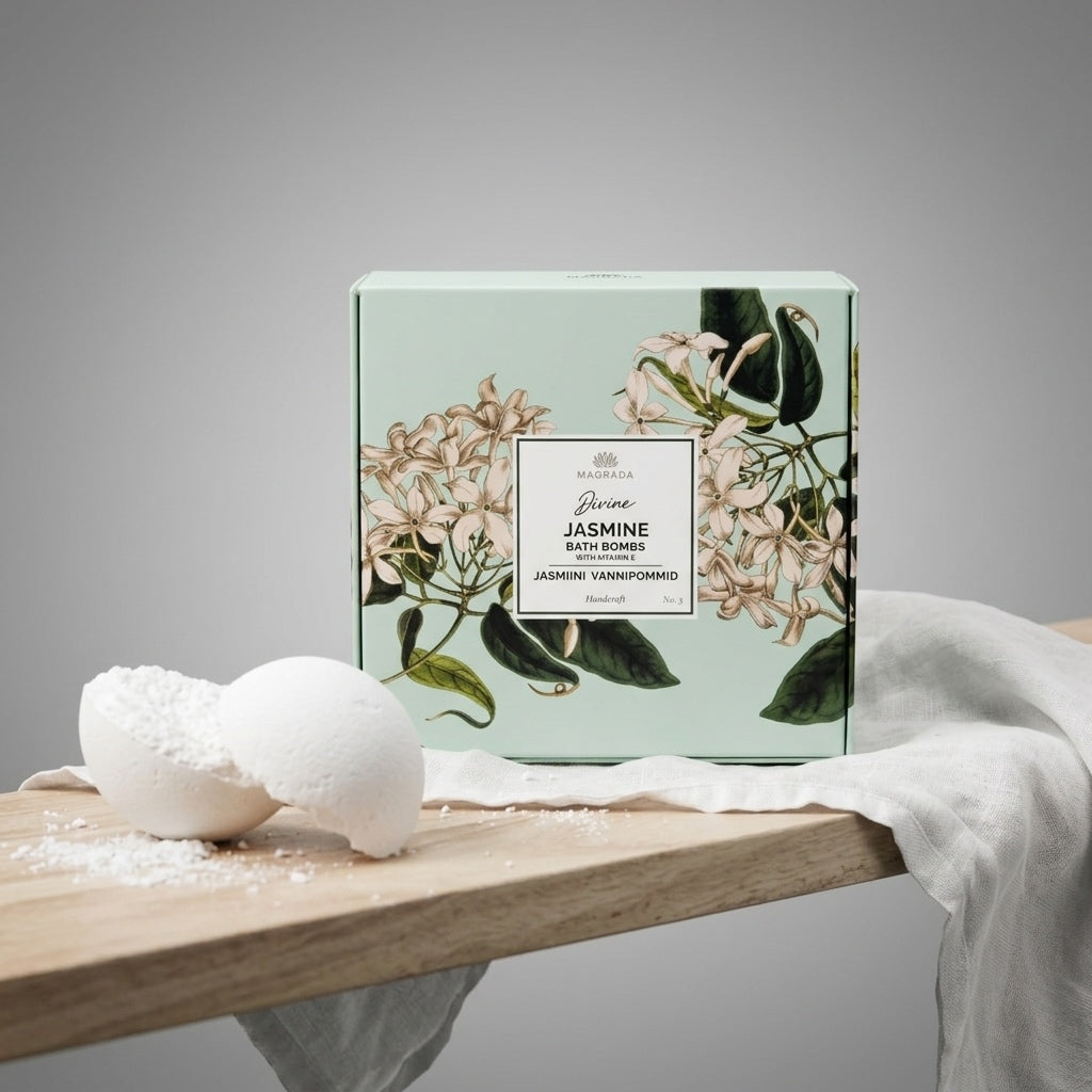 Bombes de Bain Jasmin & Vitamine E — Coffret de 4